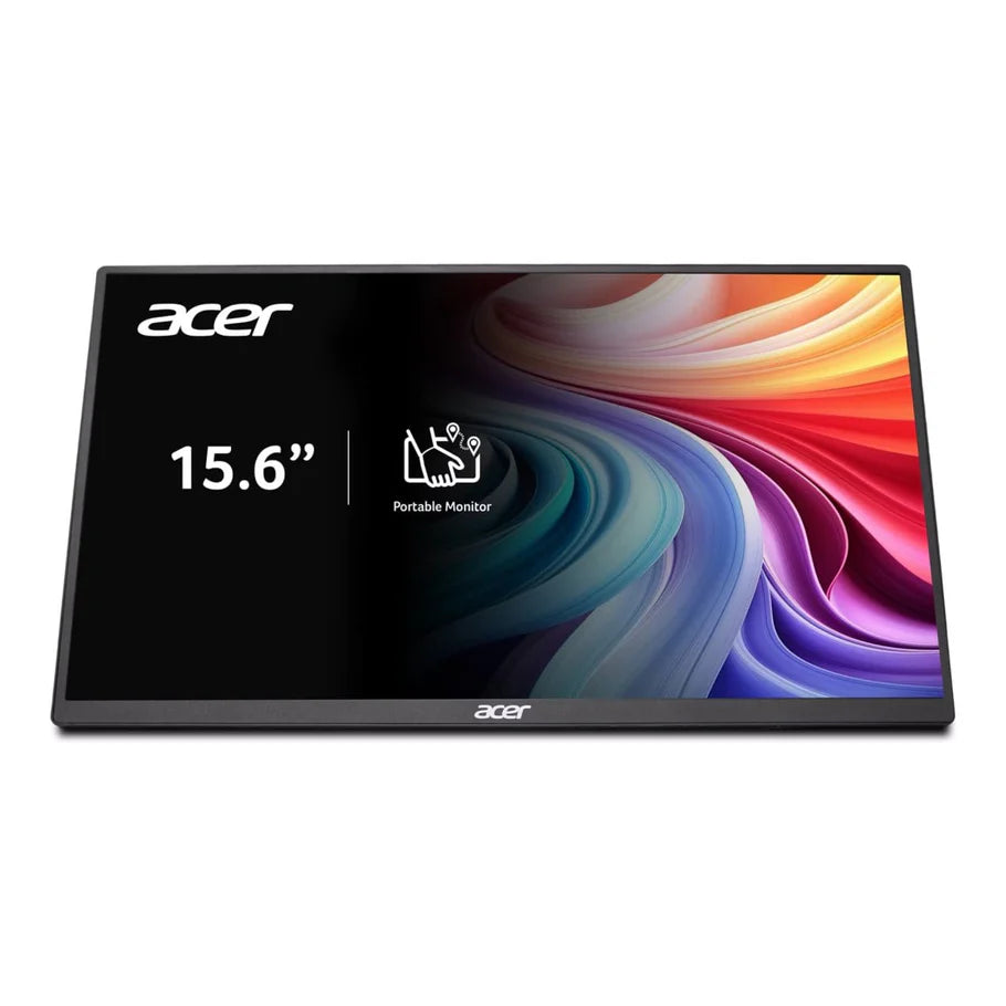 Acer 15.6 Inch Portable Touchscreen FHD Monitor For On The Go Professionals With USBC HDMI 4ms AdaptiveSync Slim