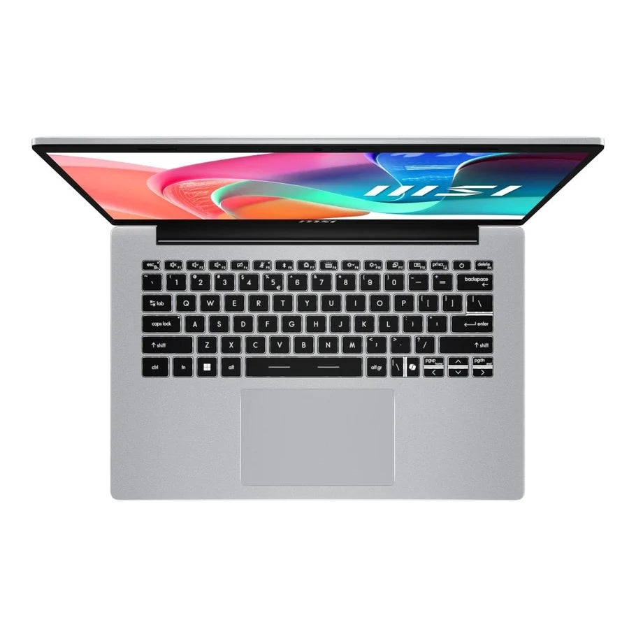 MSI Modern 14 F1MG 438ZA Laptop, Urban Silver, 14in FHD, Windows 11 Home