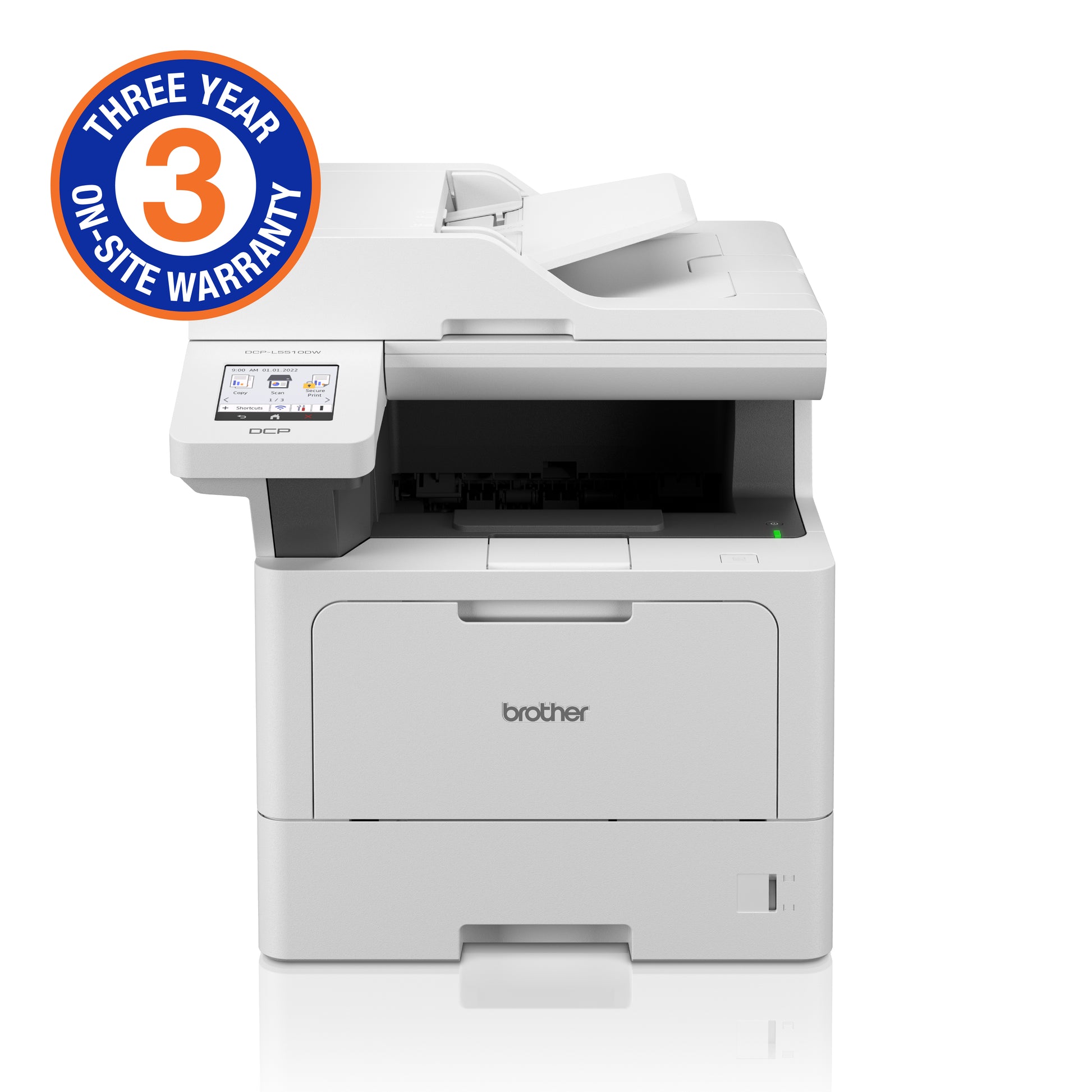 Brother Mid-Range Mono Laser 3-IN-1 and Duplex printing/ wired and wireless networking capabilities (3YR onsite) by Brother