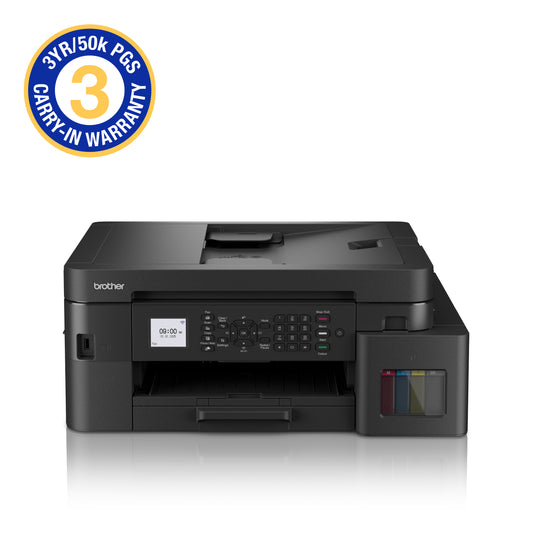 Brother Colour Ink Tank A4 4-IN-1 Print Copy Scan Fax/ USB/ Wired Wireless/ WiFi Direct/ Duplex Print only (3 YR / 50 000 Page Carry In Warranty) by Brother