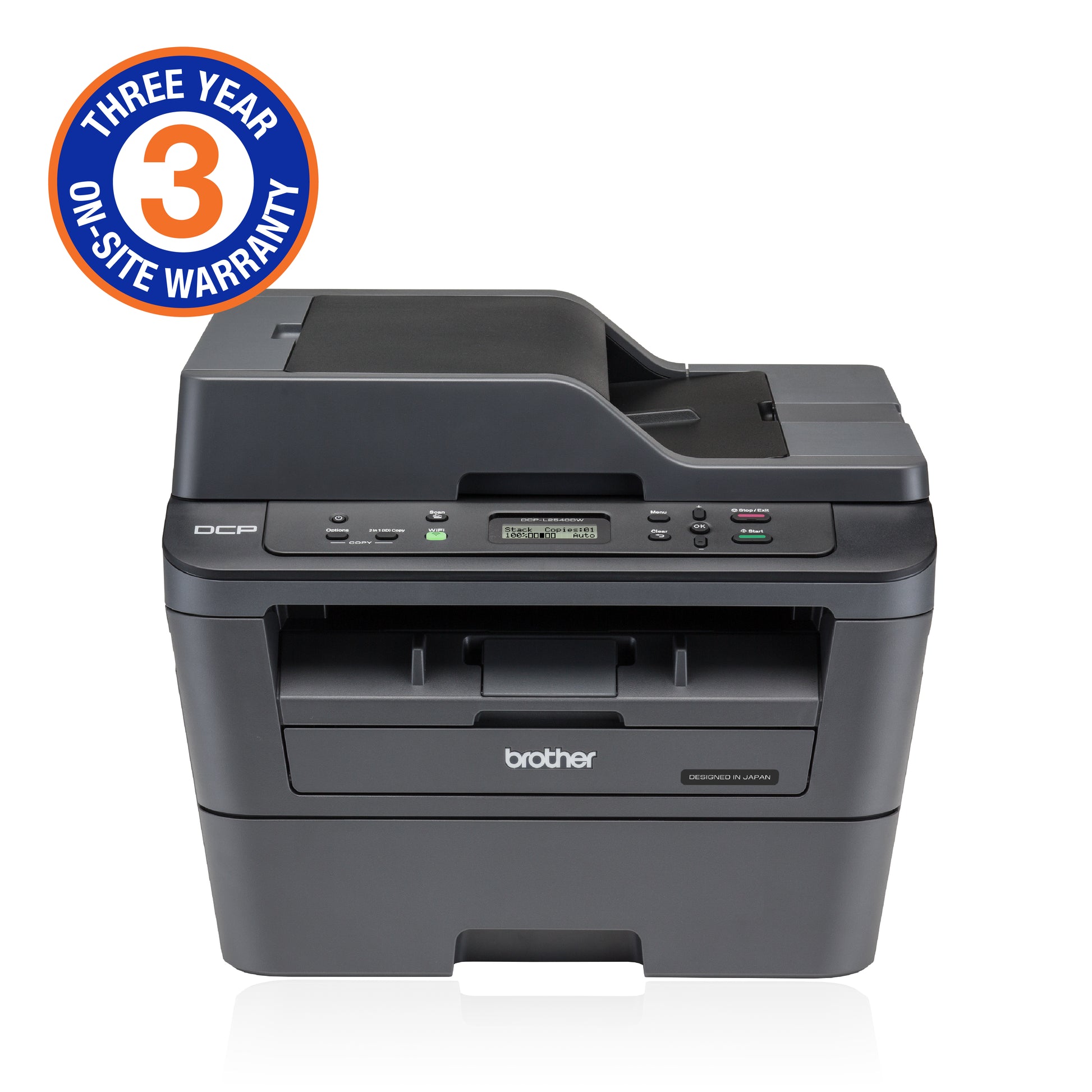Brother Mid-Range Mono Laser with Duplex printing and wired and wireless printing capabilities (3YR onsite) by Brother